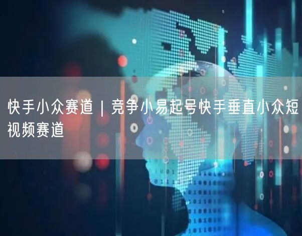 快手小众赛道|竞争小易起号快手垂直小众短视频赛道